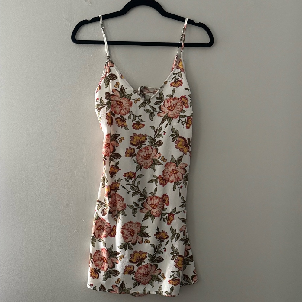 Floral Print Spaghetti Strap Dress